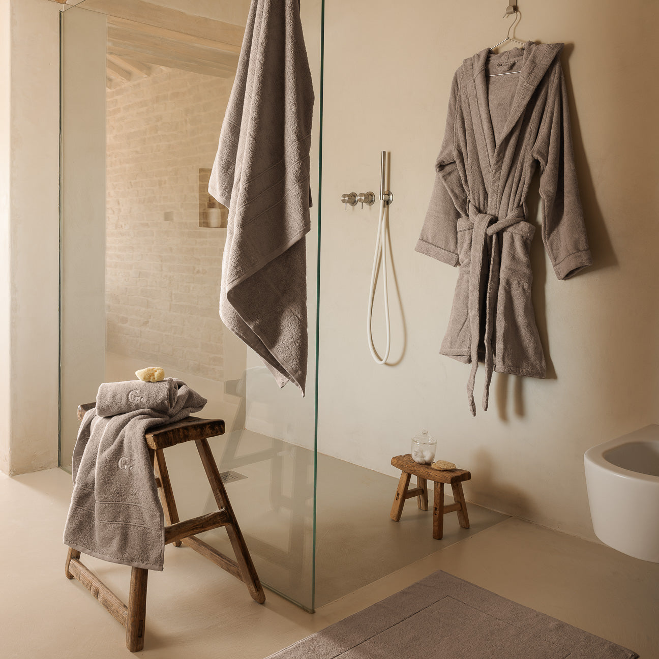 Alfombrilla de baño
- 60x100 cm- Tierra- Algodón clásico - Dalfilo