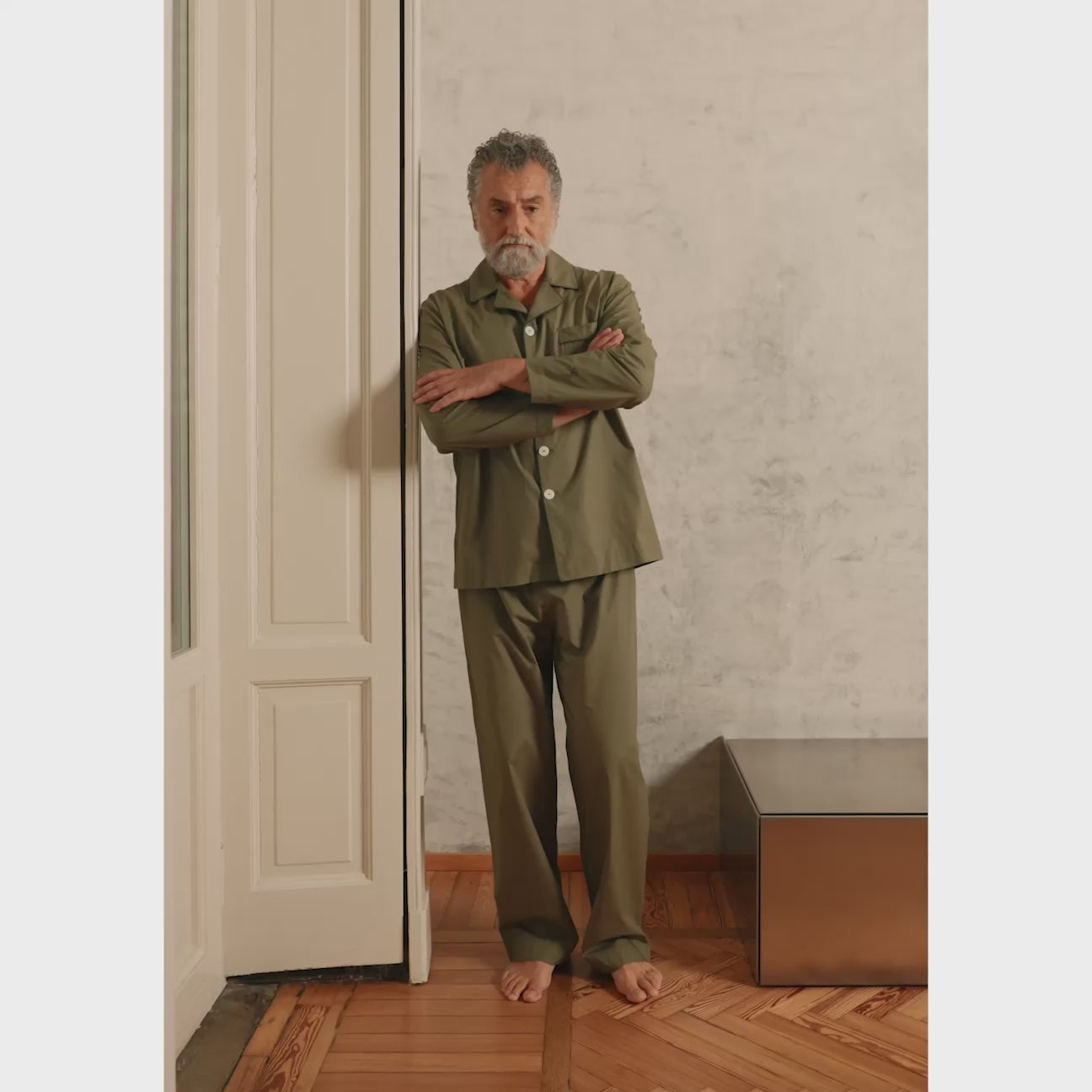 Pijama de percal lavado
- XS- Verde militar- Percal lavado - Dalfilo
