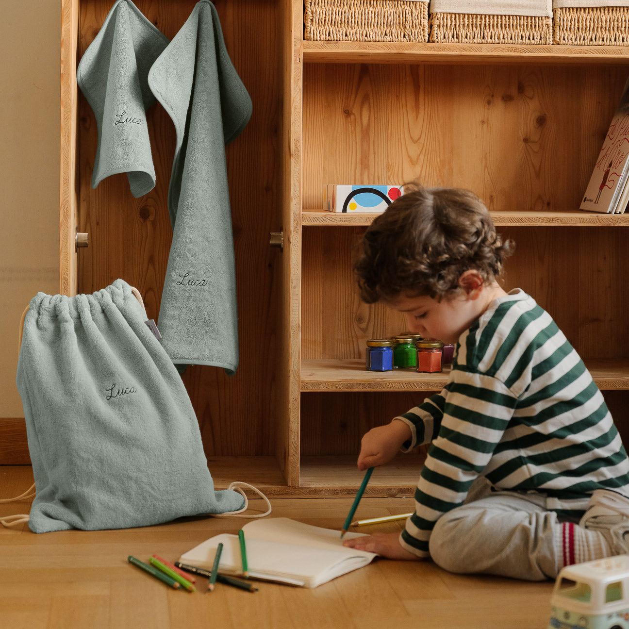 Set de toallas infantiles
- Talla única- Salvia- Algodón - Dalfilo