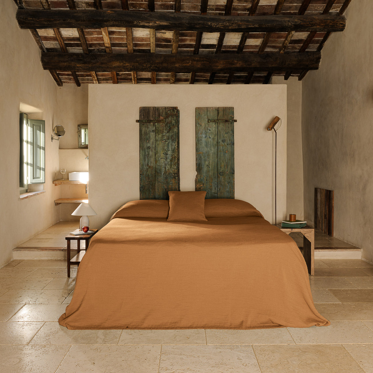 Colcha de muselina de algodón
- Cama 180/200- Calabaza- Muselina de algodón - Dalfilo