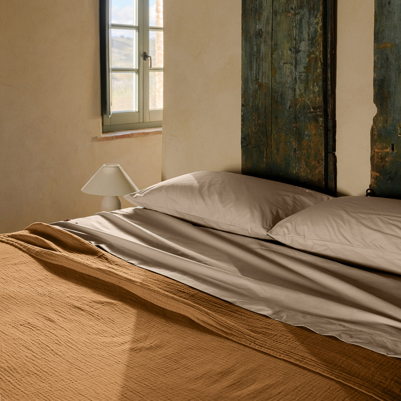 Colcha de muselina de algodón
- Cama 180/200- Calabaza- Muselina de algodón - Dalfilo