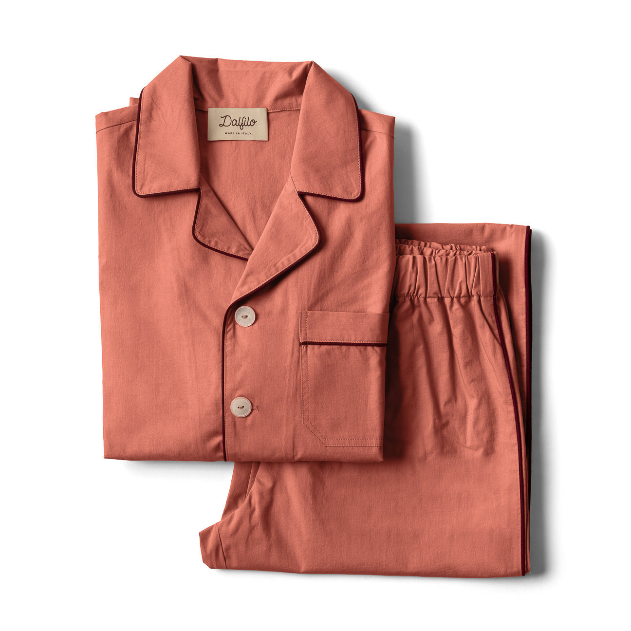 Pijama de percal lavado
- XS- Rosa palo- Percal lavado - Dalfilo
