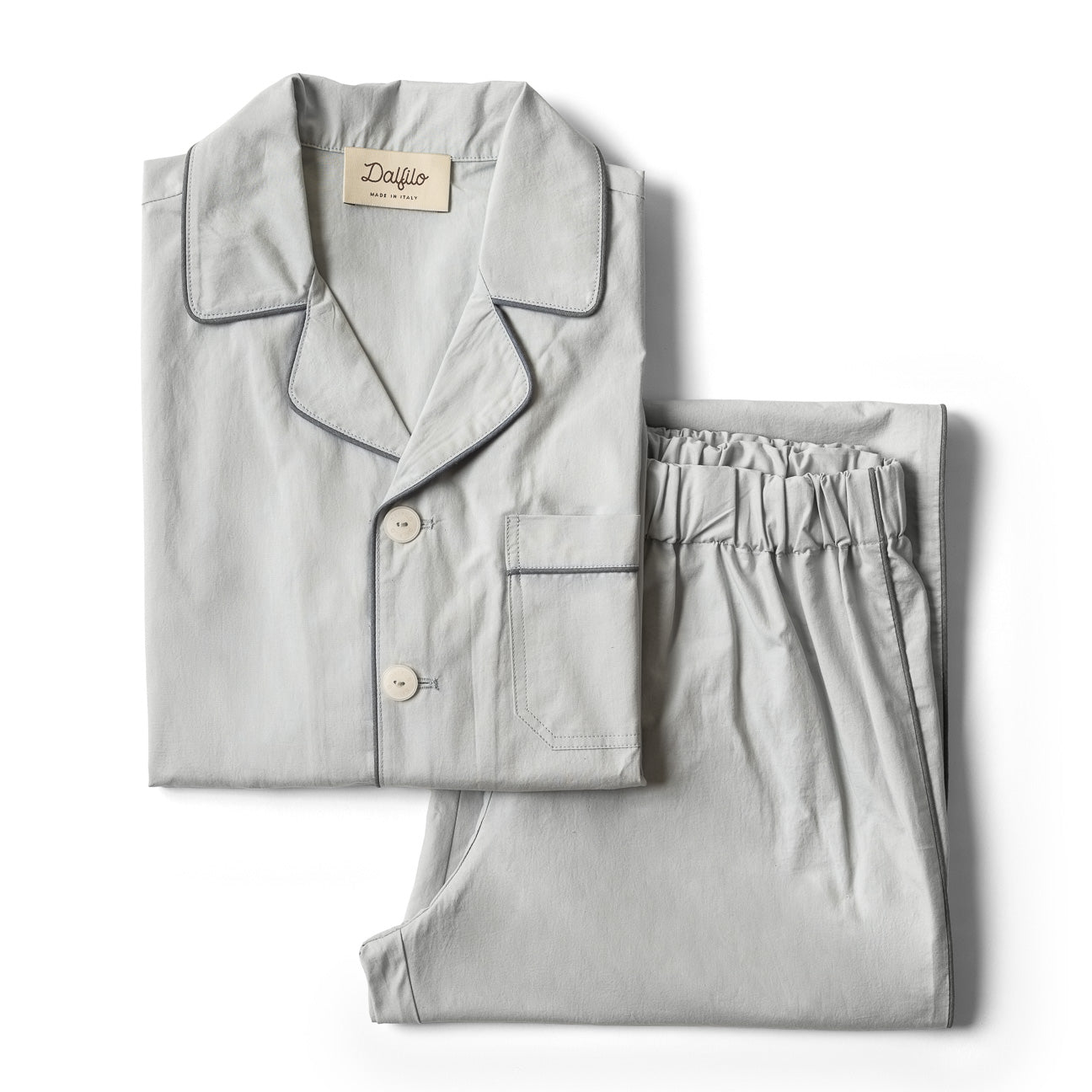 Pijama de percal lavado
- XS- Gris perla- Percal lavado - Dalfilo