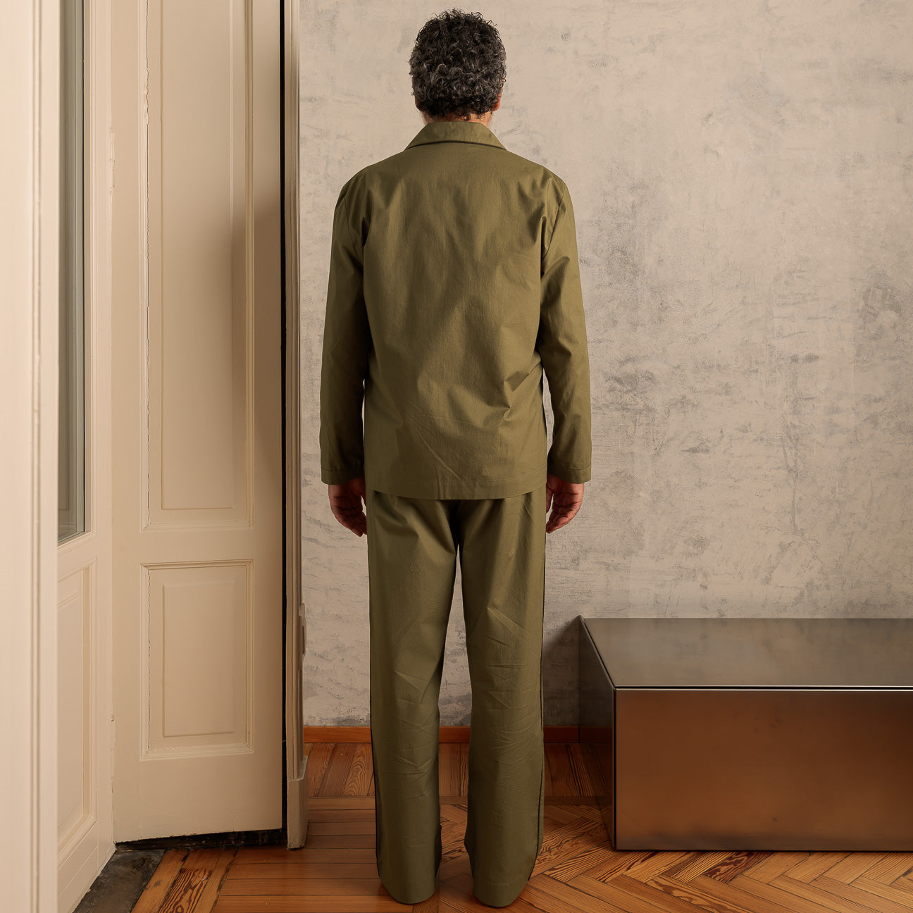 Pijama de percal lavado
- XS- Verde militar- Percal lavado - Dalfilo