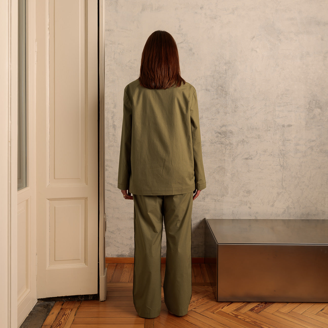 Pijama de percal lavado
- XS- Verde militar- Percal lavado - Dalfilo