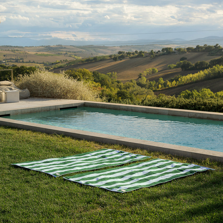 Toalla de playa Portofino
- 100x180 cm- Verde- Algodón - Dalfilo