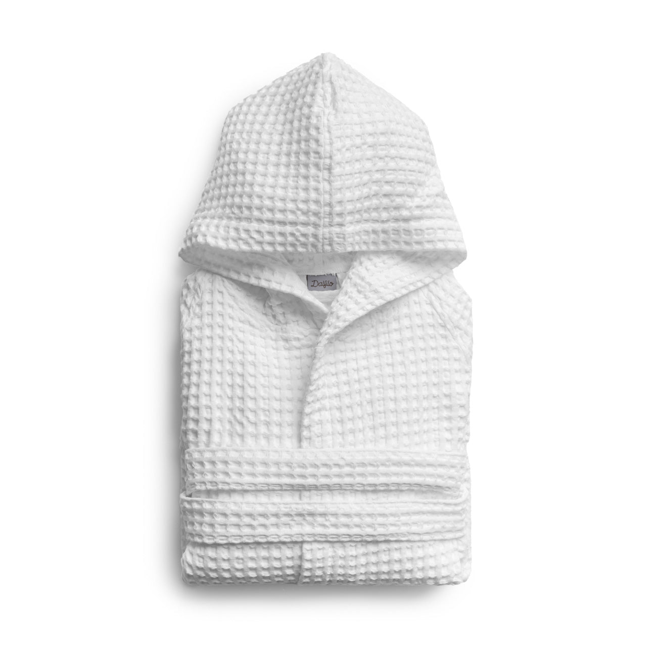 Honeycomb bathrobe with hood