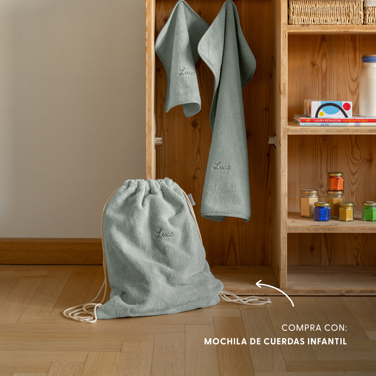 Set de toallas infantiles
- Talla única- Salvia- Algodón - Dalfilo